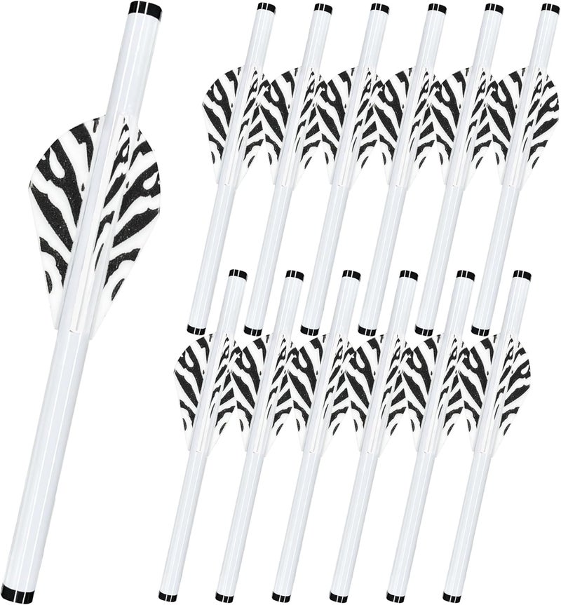 12-Pack Shrink Fletch with 2 Inch Vanes, Stretch Arrow Wraps Universal Fit for Arrows and Bolts, DIY Archery Fletching Tool